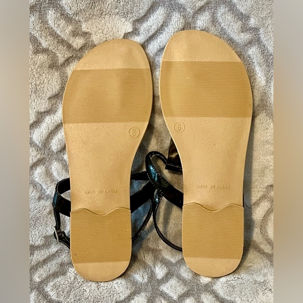 WURL Black Patent Jeweled Sandals Women’s Size 8 – NIB - Picture 6 of 6